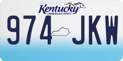 KY license plate 974JKW