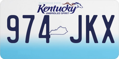 KY license plate 974JKX