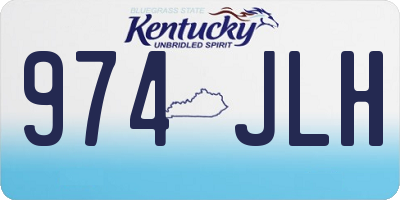 KY license plate 974JLH