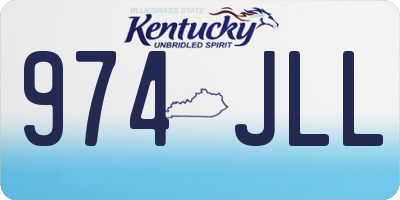 KY license plate 974JLL