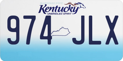 KY license plate 974JLX