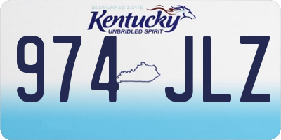 KY license plate 974JLZ