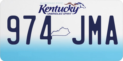KY license plate 974JMA