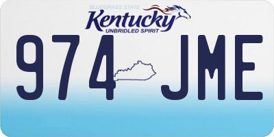 KY license plate 974JME