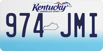 KY license plate 974JMI