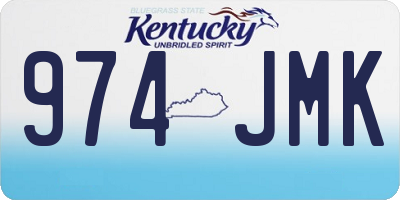 KY license plate 974JMK