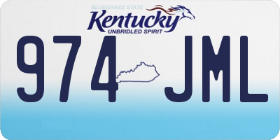 KY license plate 974JML