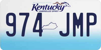 KY license plate 974JMP