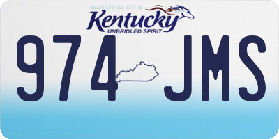 KY license plate 974JMS