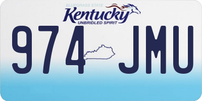 KY license plate 974JMU