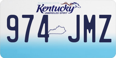 KY license plate 974JMZ