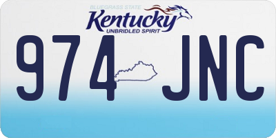 KY license plate 974JNC