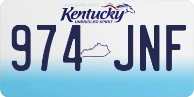 KY license plate 974JNF