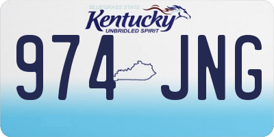 KY license plate 974JNG