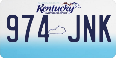 KY license plate 974JNK