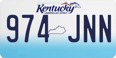KY license plate 974JNN