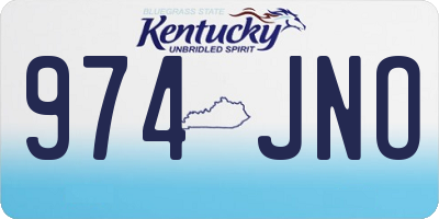KY license plate 974JNO