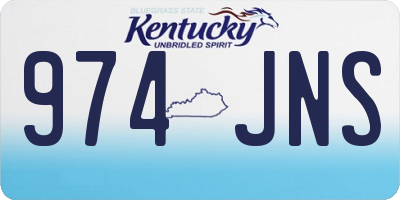 KY license plate 974JNS