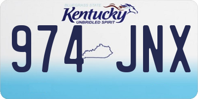 KY license plate 974JNX