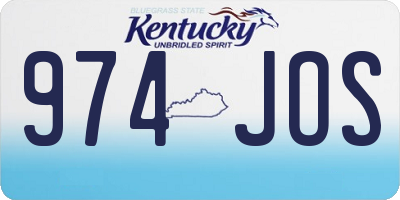 KY license plate 974JOS
