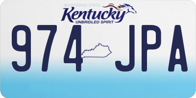 KY license plate 974JPA