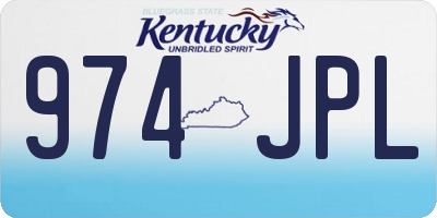KY license plate 974JPL