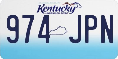 KY license plate 974JPN