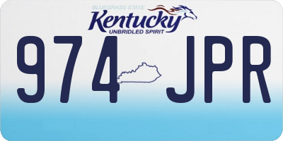 KY license plate 974JPR