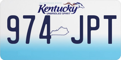 KY license plate 974JPT