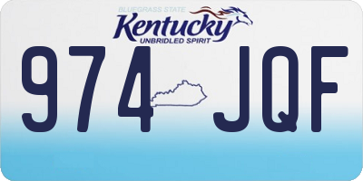 KY license plate 974JQF