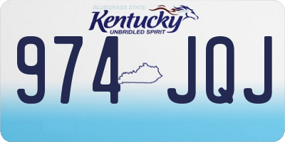KY license plate 974JQJ