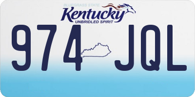 KY license plate 974JQL