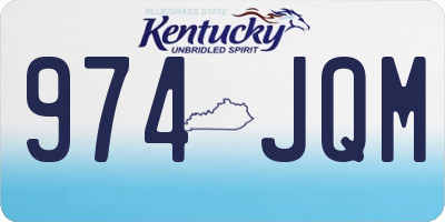 KY license plate 974JQM