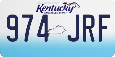 KY license plate 974JRF