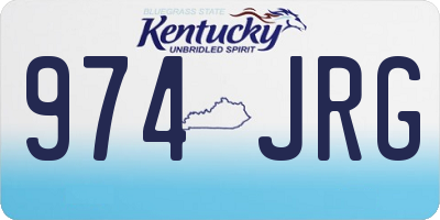 KY license plate 974JRG