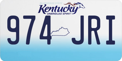 KY license plate 974JRI
