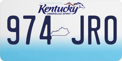 KY license plate 974JRO