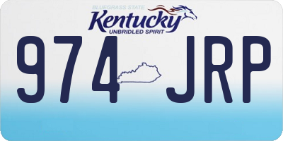 KY license plate 974JRP