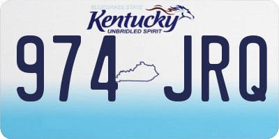 KY license plate 974JRQ