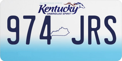 KY license plate 974JRS