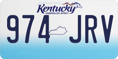 KY license plate 974JRV