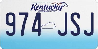 KY license plate 974JSJ