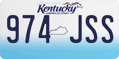 KY license plate 974JSS