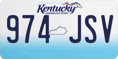 KY license plate 974JSV