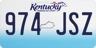 KY license plate 974JSZ