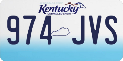 KY license plate 974JVS