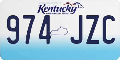 KY license plate 974JZC