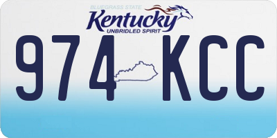 KY license plate 974KCC
