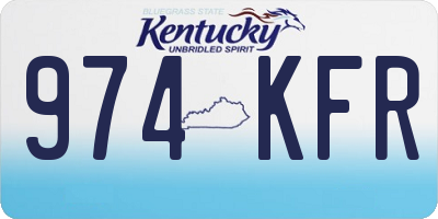 KY license plate 974KFR