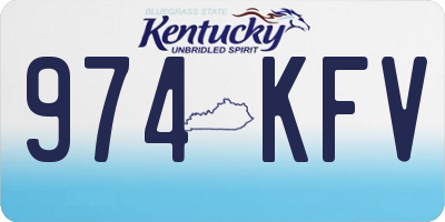 KY license plate 974KFV